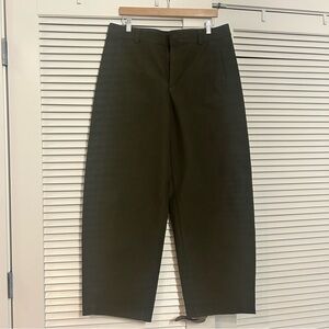 Uniqlo Women's Wide Leg Pants - Olive Green